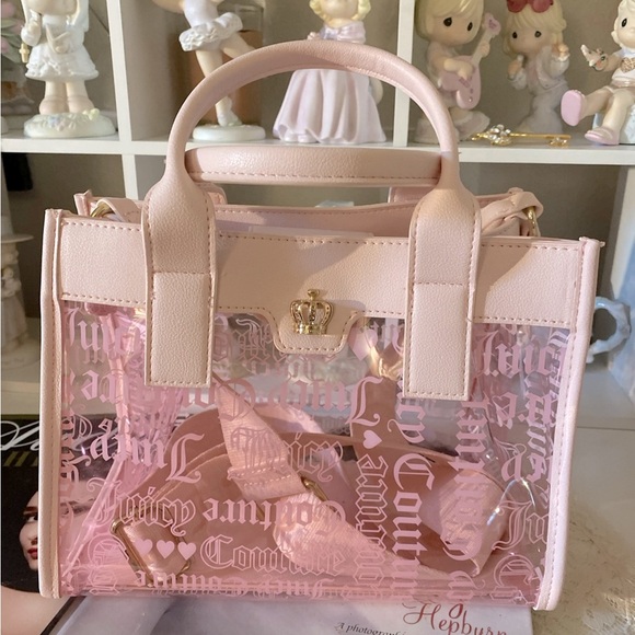 COPY - Beautiful Pink/Clear Juicy Couture Bag (used one time) - Picture 2 of 2